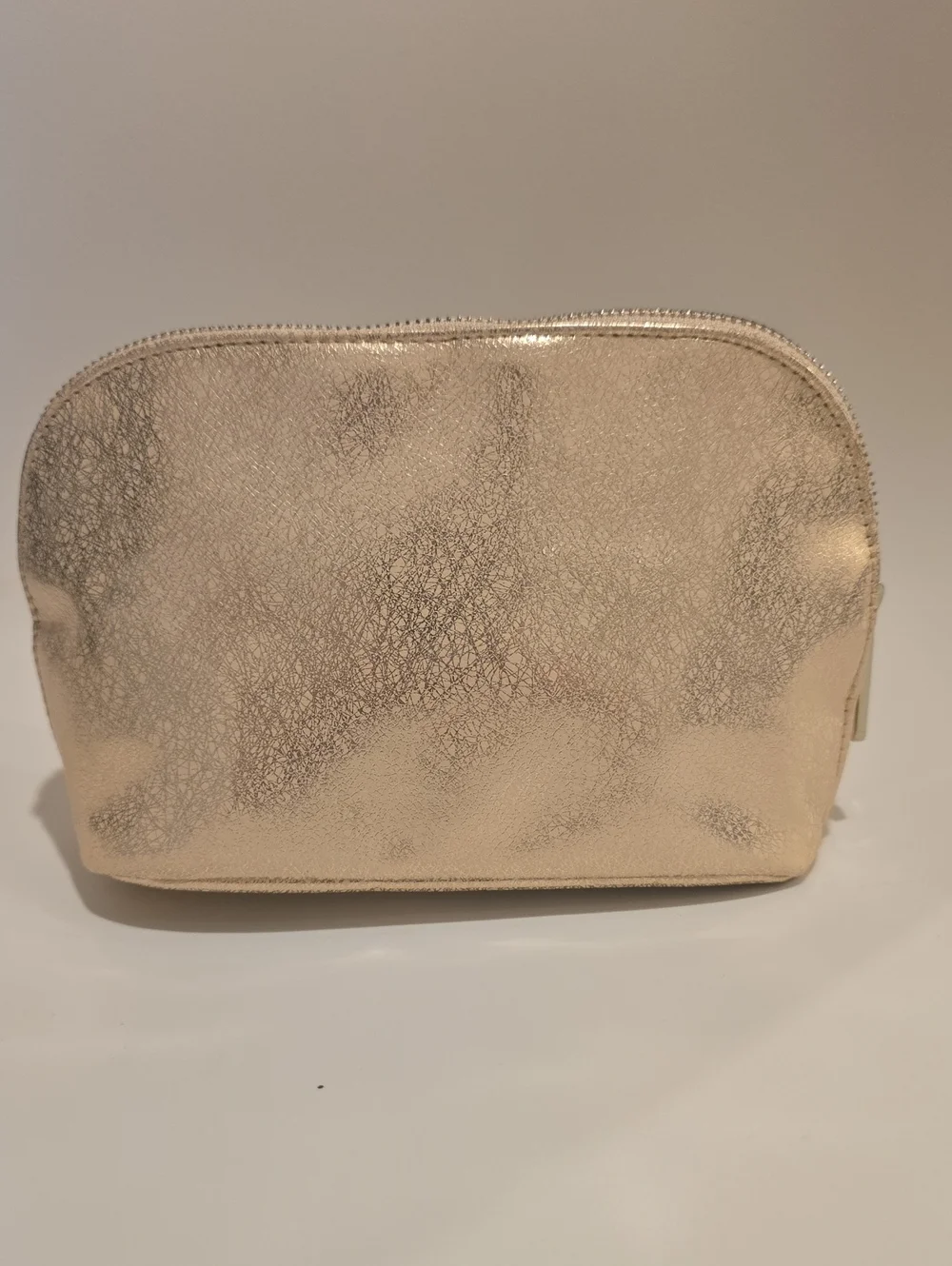 bareMinerals Metallic Beige Cosmetic Bag Shimmet